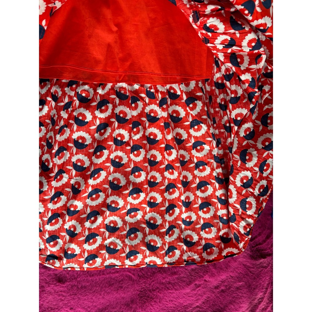 NWT* Boden Thea Red Floral Tiered Maxi Skirt Womens Size 4 Cotton Boho Retro Mod - Picture 8 of 9